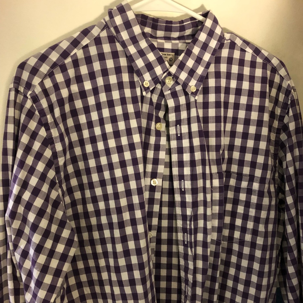JCREW casual gingham button down